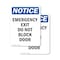 Signmission Emergency Exit Do Not Block Door, 7 in W x Rectangle, Plastic OS-2PACK-NS-P-710-V-11805 - alternate 1